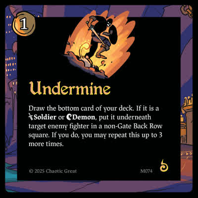 Undermine