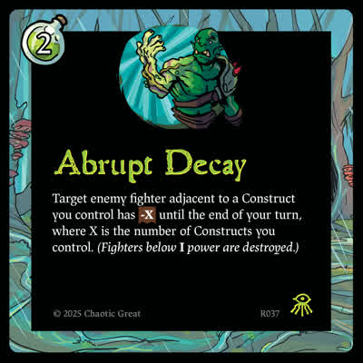 Abrupt Decay